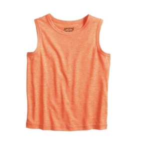 Jumping Beans Toddler Boys Basic Active Tank Top 5T New with Tags Orange Heather - Picture 1 of 3