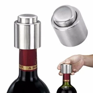 Neu Edelstahl Wiederverwendbar Vakuumversiegelt Champagner Rotwein Flasche Stopper Kappe - Bild 1 von 10