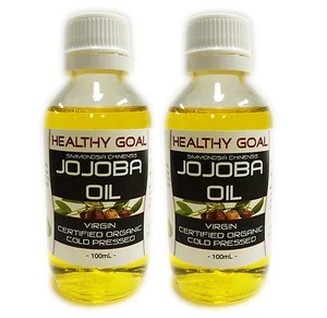 2 x 100ml Certified Organic JOJOBA OIL ~ VIRGIN PURE 100% ~ Cold Pressed Premium - Picture 1 of 1