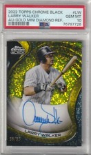 PSA 10 GEM MINT 10 - Larry Walker 2022 Topps Chrome Black Gold Auto Rockies /50