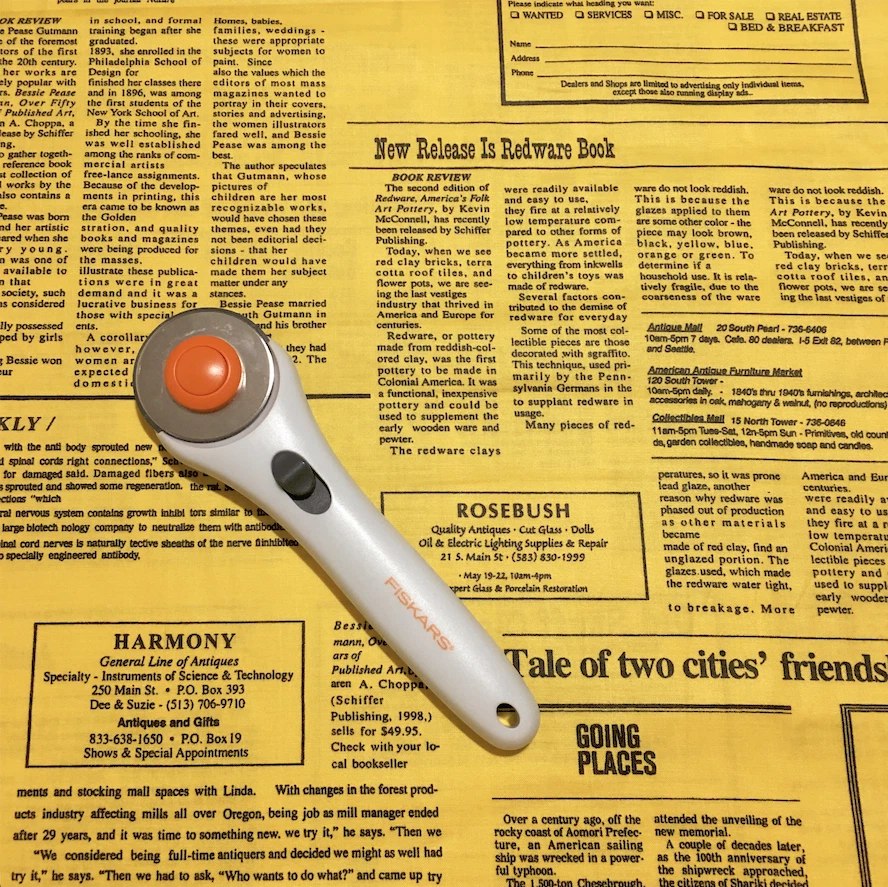 Suzuko Koseki By YUWA Newspaper Article Cotton Fabric By The HALF YARD - Image 1 of 1