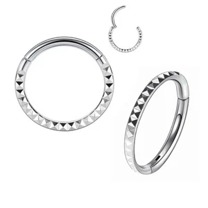 New Titanium Ring Batch Flowers Nose Rings G23 6/8/10/12mm Body Piercing Jewelry - Picture 1 of 12