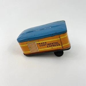 Vintage TRANS CONTINENTAL EXPRESS Trailer Truck JAPAN Pressed Steel - Picture 1 of 10