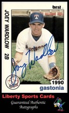 1990 Team Best Joey Wardlow #10 Authentic Autographed Card Gastonia Rangers