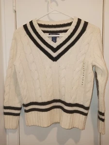 POLO by Ralph Lauren Iconic Cable Knit Cricket Sweater Size 8/10 - Picture 1 of 8