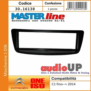 Mascarilla Autoradio 1 Din Citroën C1 Adaptador Un Din Masterline - Imagen 1 de 1