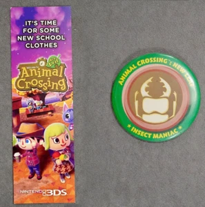Nintendo 3DS Animal Crossing New Leaf Lesezeichen & Button Promo Top Zustand - Bild 1 von 5