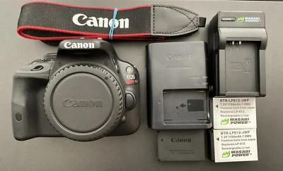 Canon EOS Rebel SL1 18.0MP SLR Camera - Black - Body Only - Extra Batteries - Image 1 of 4