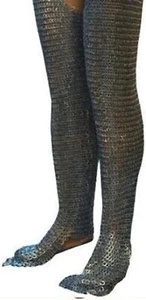 Leggings medievales de malla de cadena 9 mm acero suave LARP - Imagen 1 de 3