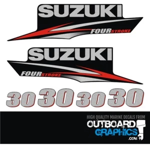 Suzuki DF30 30hp four stroke outboard engine decals/sticker kit - Bild 1 von 4