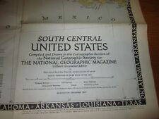 SOUTH CENTRAL UNITED STATES Map - Dec 1947 - National Geographic Magazine