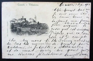 Postkarte gereist 1908 CANELLI - VILLANOVA Asti - Bild 1 von 2