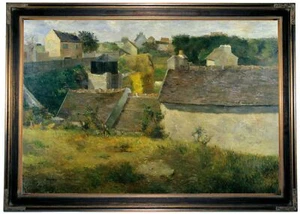 Gauguin Houses at Vaugirard 1880 Wood Framed Canvas Print Repro 19x28 - Picture 1 of 36