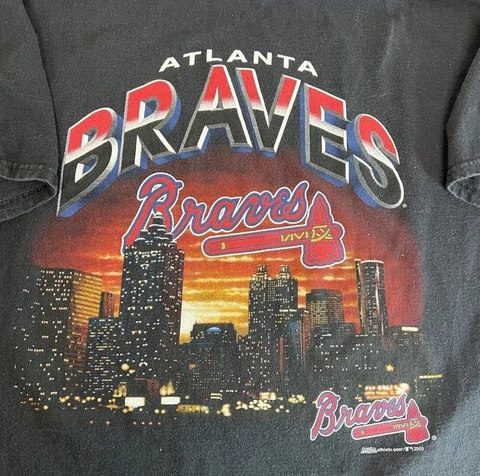 Atlanta Braves Baseball Atlanta City Vintage T-Shirt Gift Fans Black Cover