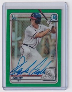 2020 Bowman Chrome Prospect Green Refractor Stephen Paolini Auto /99 #CPA-SP ST1