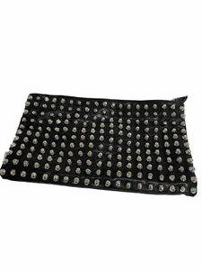 Black Rubi Studded Clutch Bag Purse - Picture 1 of 6