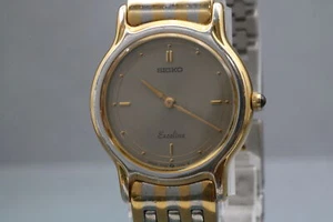 Vintage 1990 [N NEUWERTIG] SEIKO Exceline 7320-0360 Gold Qz Damenuhr aus Japan - Bild 1 von 10