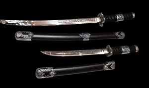 RARE XENA WARRIOR PRINCESS AFIN HIGUCHI MILITIA METAL SHORT KATANA & DAGGER PROP - Picture 1 of 4