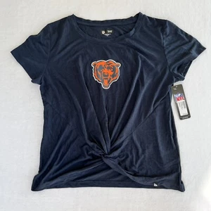 NFL Team Apparel Chicago Bears Women's 2XL Twist Knot Logo Shirt Blue NFL - Picture 1 of 7
