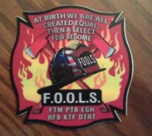 FOOLS Fraternal Order of Leatherheads ftm ptb egh rfb ktf dtrt Decal (4") - Picture 1 of 1