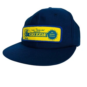 Vintage 80s Grizzly Trucker Cap Unisex OSFM Blue 'The Fair Dinkum Digger' Aussie - Bild 1 von 13
