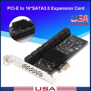 SA3116J PCIE Adapter 16 Port PCI-Express X1 to SATA3.0 Controller Expansion Card