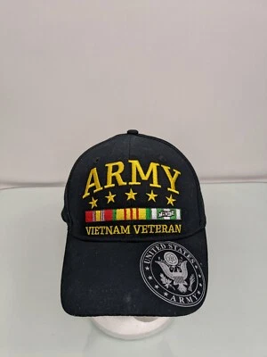 Boné de bola oficial militar do exército dos EUA VIETNÃ CHAPÉU VETERANO FEITO NOS EUA - Imagem 1 de 4