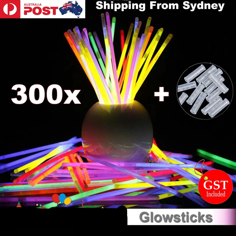 300Pcs Mixed Color Glow Sticks Bracelets Light Party glowsticks glow in the dark - image 1 of 4