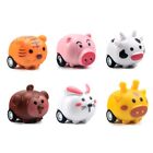 2xCute Animal Pull Back Car Toy for Themed Parties New Year Present Toddler Girl
