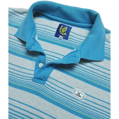 Billionaire Boys Club BBC Ice Cream Polo Para Hombres Grande Rayas Gris Azul  Foto 1 de 4