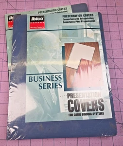 IBICO Presentation Covers Binding Systems Clear Covers 25 Pack x 2 Navy Blue - Picture 1 of 4