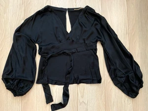 Blusa Jenni Kayne Negra 100% Seda Top Manga Raglán Lujo Talla S M - Imagen 1 de 7