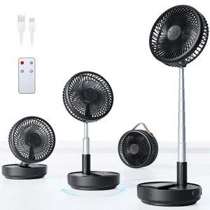 Tragbarer oszillierender Reiseventilator 10400mAh Batteriebetrieben Wiederaufladbar USB Fl... - Bild 1 von 7
