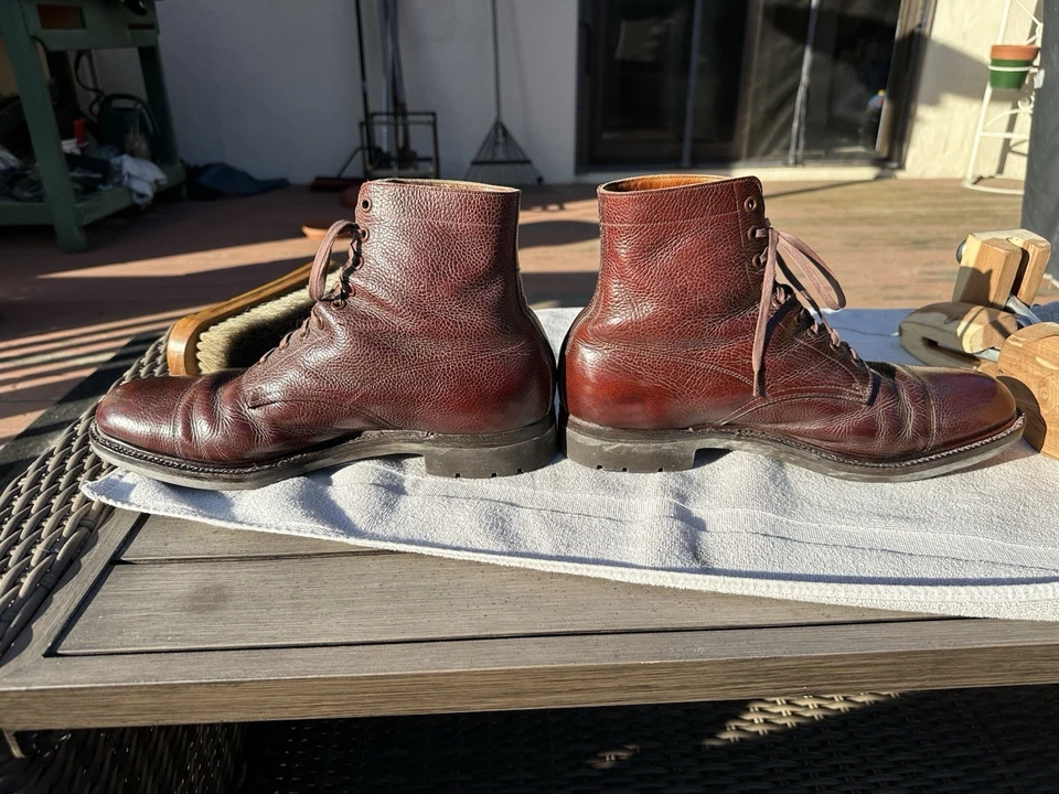 男式二战军官靴,俄罗斯苏格兰苏格兰谷物,猪皮? 分解。 — 第 1/4 张图片