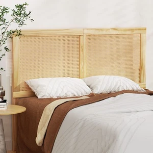 Artiss Bed Head Headboard Double Rattan - RIBO Pine - Picture 1 of 6
