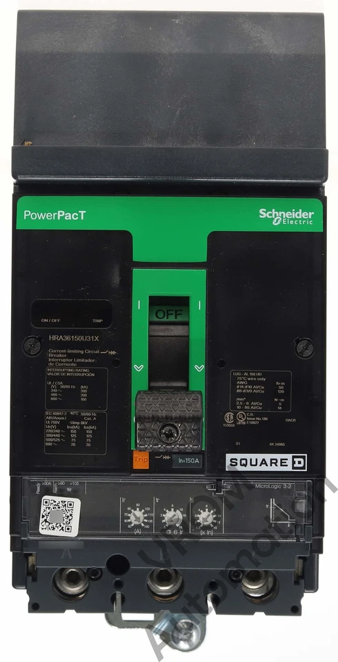 Surplus Schneider 电动 HRA36150U31X 断路器 — 第 1/1 张图片