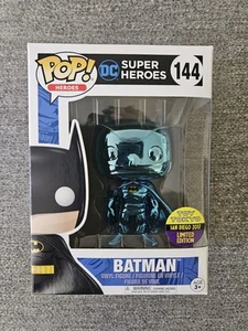 Funko Pop! Vinyl: DC Super Heroes Blue Chrome Batman Toy Tokyo Limited Edition - Picture 1 of 6