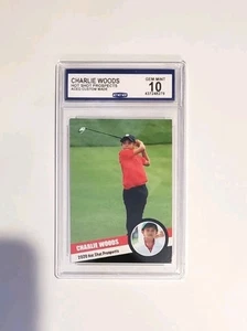 Graded Gem Mint 10 💎 2020 Youth Prospect CHARLIE WOODS rookie Dad Tiger - Picture 1 of 2