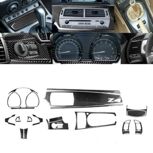 25Pcs For BMW Z4 2003-2008 Carbon Fiber Full Interior Kit Set Frame Cover Trim - Picture 1 of 9