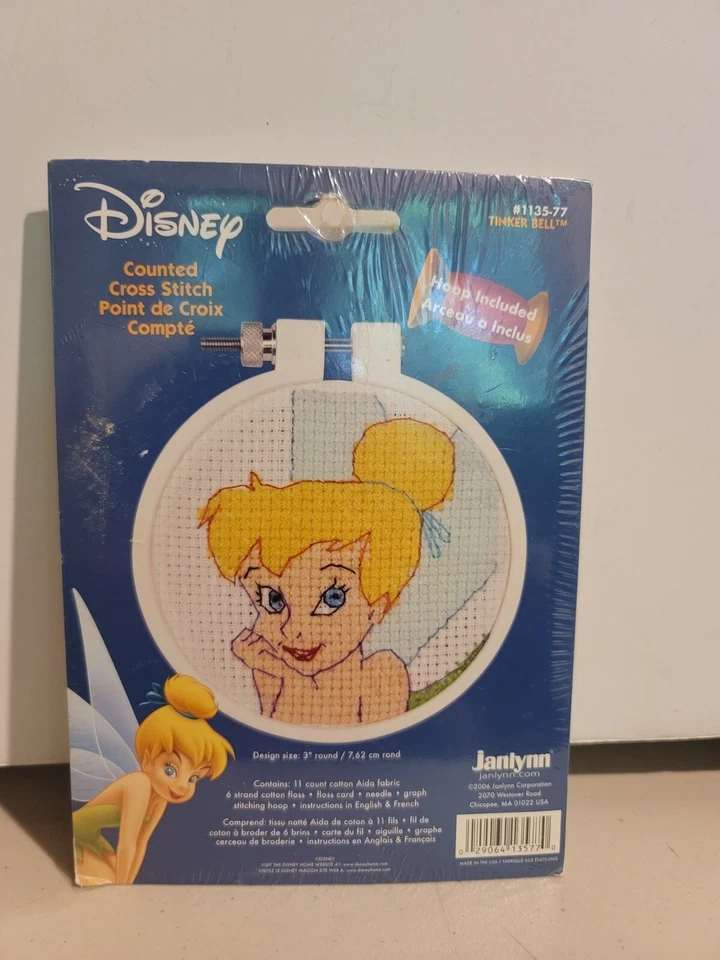 Janlynn "Tinker Bell" Kit Punto de Cruz Contado con Aro Nuevo Foto 1 de 1