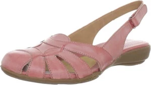 Womens Naturalizer Cyrus Closed-Toe Leather Sandals N5 Comfort Shrimp Sz 7W Wide - Picture 1 of 12