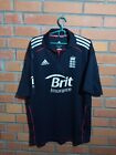 England Team Jersey Cricket Polo Shirt Black Adidas Trikot Mens Size M