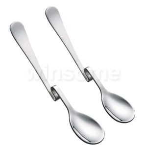 High Quality Stainless Steel Jam Jar Preserve Jar Spoons Cream Sugar Set Of 2 - Picture 1 of 4