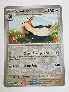 Stoutland - 172/197 - Reverse Holo Uncommon - Obsidian Flames - Pokemon - NM/M - Imagen 1 de 1