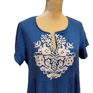 MISSLOOK MUJER AZUL Modesto Maxi VESTIDO DE VERANO TALLA M T09 - Imagen 1 de 5