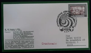 1972 Austria 23rd International Astronautical Congress Vienna Card 2.50S stamp - Bild 1 von 2