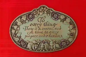 To Everything There is a Season - Placa de pared de metal fundido verde - Interiores del hogar - Imagen 1 de 9