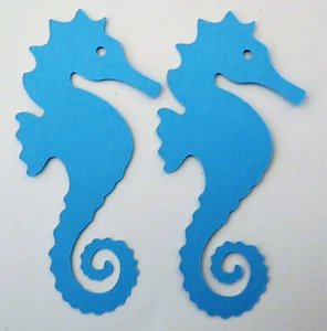 Seahorse Silhouette Die Cut Cardstock 12 pc Cardmaking Scrapbook Embellishment - Picture 1 of 26