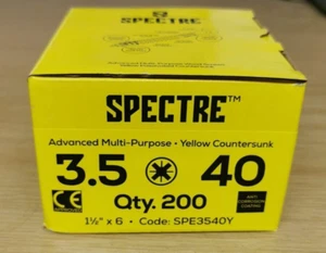 Tornillo de madera multipropósito avanzado ForgeFix Spectre SPE3540Y 3,5x40 mm caja de 200 - Imagen 1 de 1