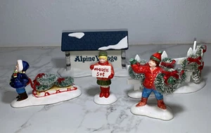 Dept 56 “Wreaths For Sale Display & Alpine Village Sign - Picture 1 of 12
